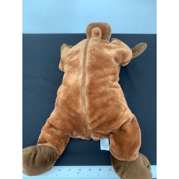 Fiesta Brown Moose 19" Peek a Boo Pillow Plush cream Pillow Moose Picture Zip Cl - Picture 8 of 11
